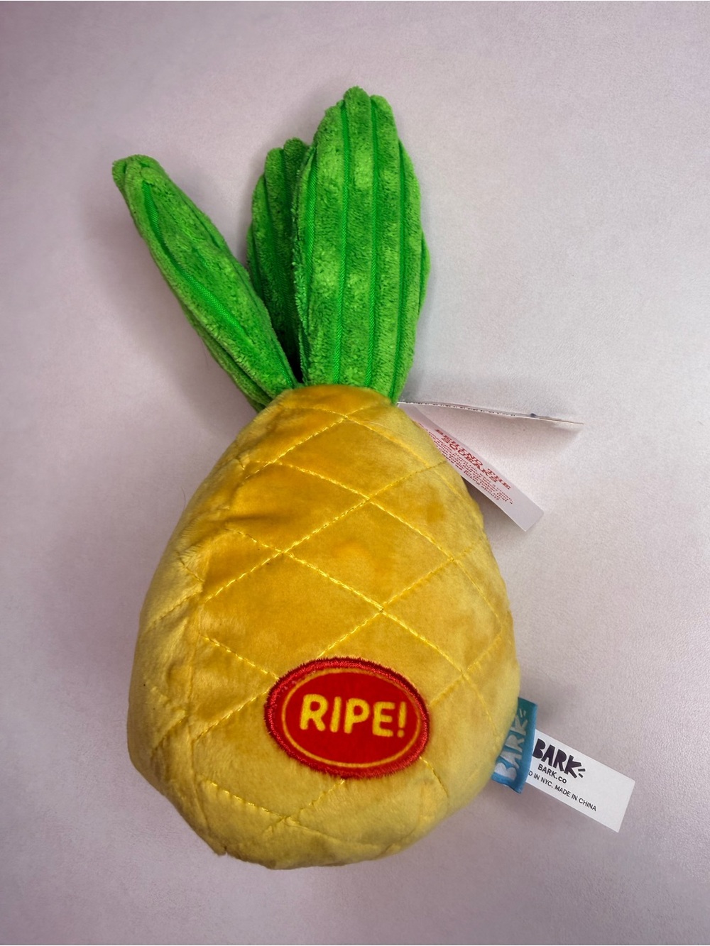 BARK Pineyapple Pineapple Plush Dog Toy M–L With Tags